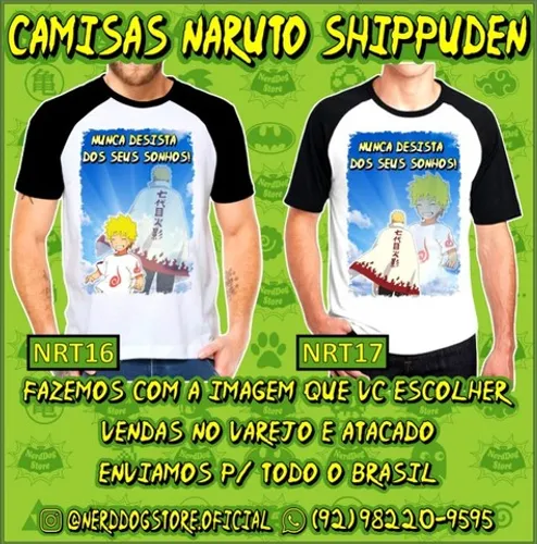 Camisa Naruto shippuden - Hokage Konoha - NerdDog Store (Personalizada) - Uzumaki