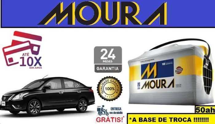 Bateria Moura Versa (2011 a 2018) 50Ah 12v  