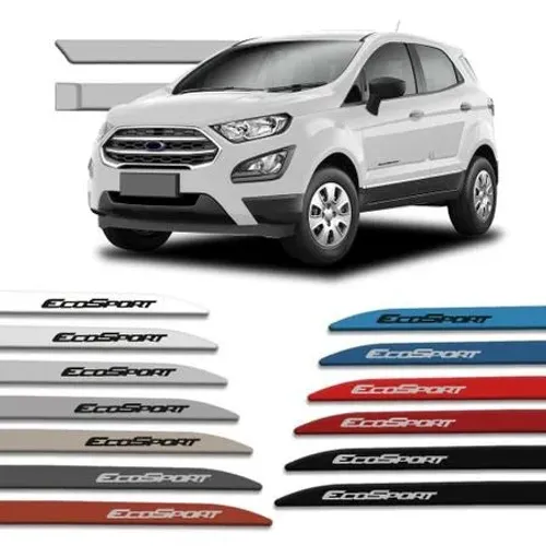 Friso Lateral Ford Ecosport - C/ Nome - Azul / Branco / Cinza / Preto / Vermelho / Prata