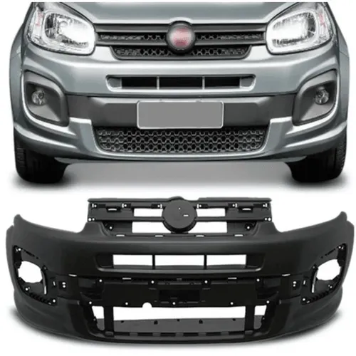 Parachoque Dianteiro Fiat Uno Novo 2017 a 2022 - Preto Liso - DTS