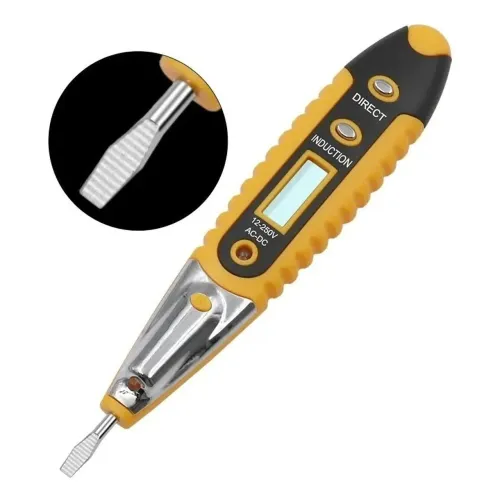 Chave de teste Digital Luminosa para medir Voltagem e Corrente AC/DC 12v