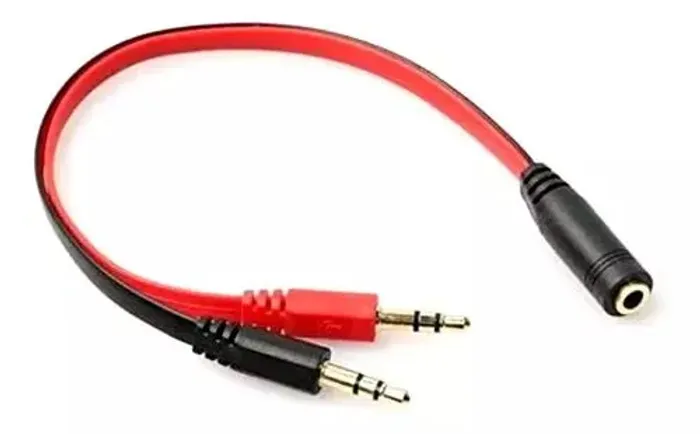 Adaptador Áudio P2 F x 2xP2M 