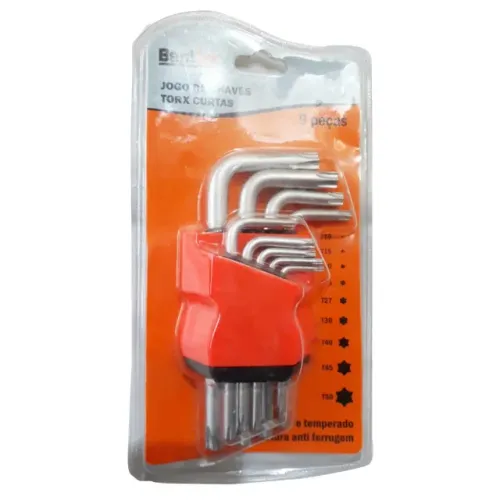 Jogo Chave Torx Pequena 9pçs Curtas Bfh1422