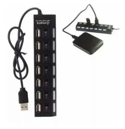 Hub Usb 2.0 480mbps Splitter Super Rapido 7 Portas