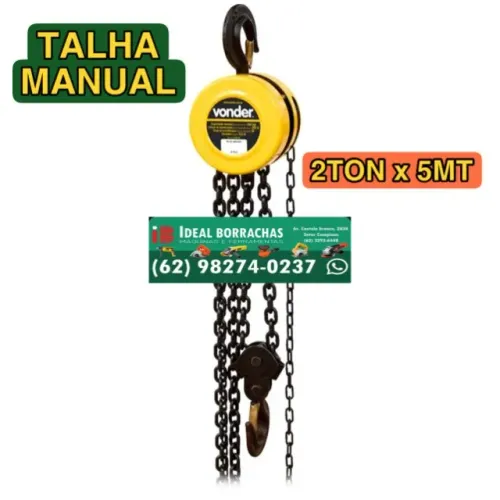 Talha manual 2 toneladas x 5 metros Vonder