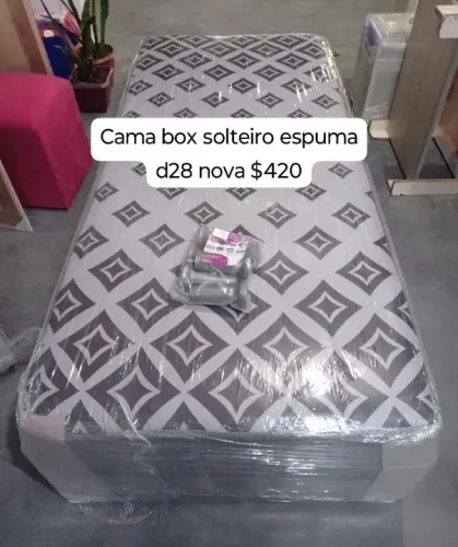 CAMA BOX SOLTEIRO DE ESPUMA NOVA R$420 ENTREGO