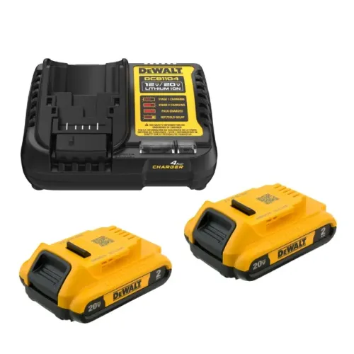 Kit 2 Baterias 20V Max* 2Ah e Carregador Bivolt Dewalt DCB203C2-BR