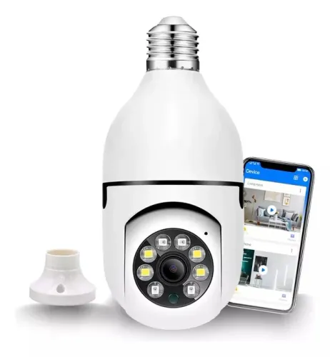 Câmera Segurança Lâmpada Espiã Visão Noturna Wifi ? PROMOÇÃO