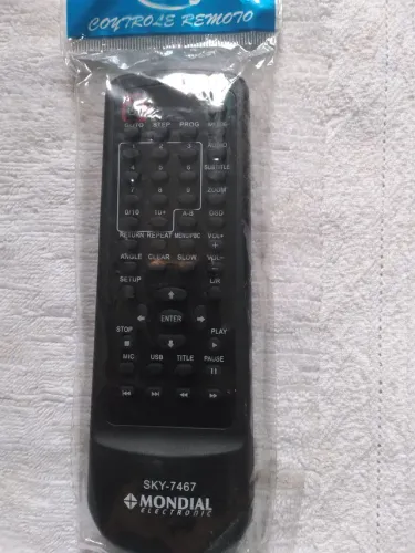 Controle remoto dvd mondial 