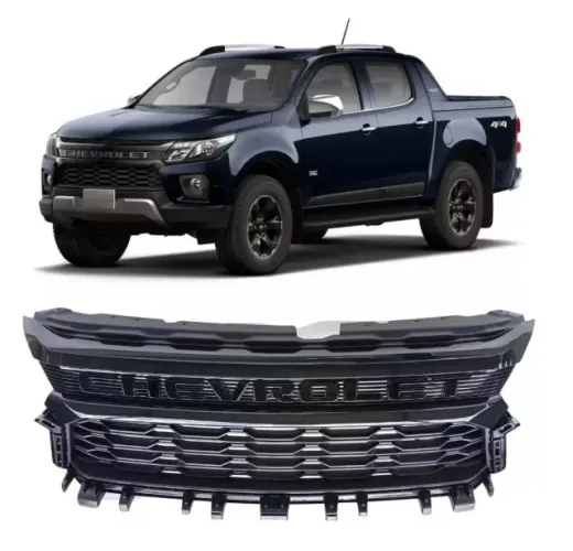 Grade Radiador S/Emblema S10 Toda Preta Fosca 2021 2022 2023 