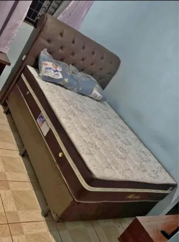 Cama casal com cabeceira qualidade direto da fábrica
