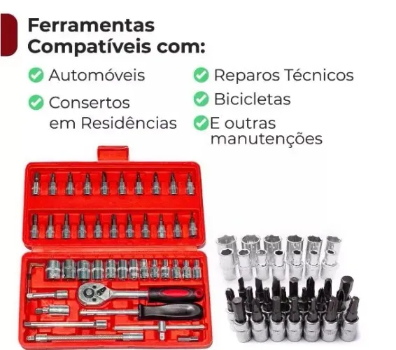 Caixa de Ferramentas 46 Peças