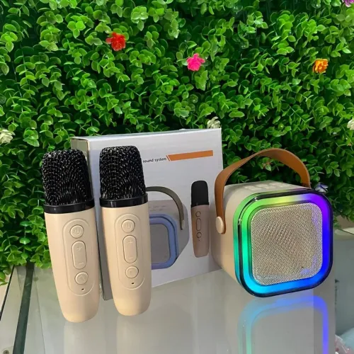 Karaokê Caixinha De Som Portátil Com Kit 2 Microfones Sem fio Novos!!!