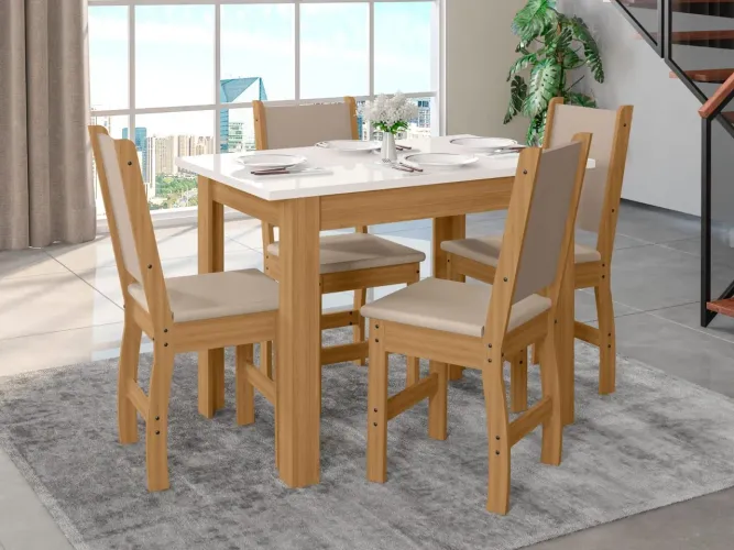 Mesa Bellagio 4 cadeiras - Entrega Rápida