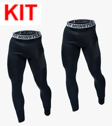 Kit com 2 Calças Segunda Pele Treino Fitness Corrida z1221