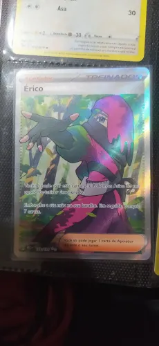 treinador erico full art arte especial rara pokemon evoluções prismaticas tcg carta rara