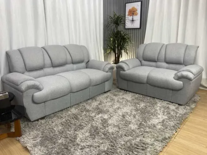 Conjunto de Sofá 3 e 2 Lugares Cinza