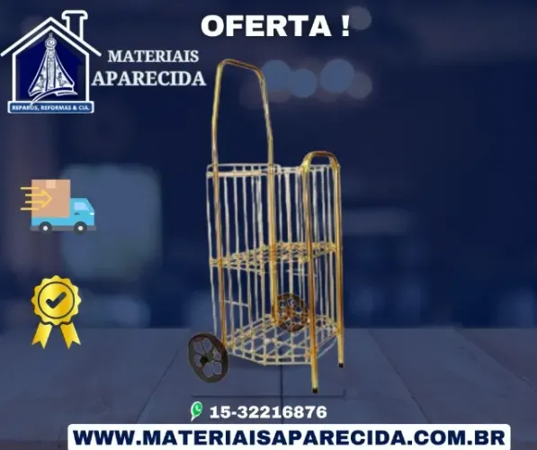 Carrinho Feira Telinha Amarelo -novo