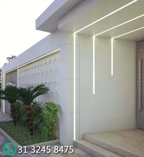 Perfil LED 2 Metros para Gesso Madeira Barra Alumínio acabamentos