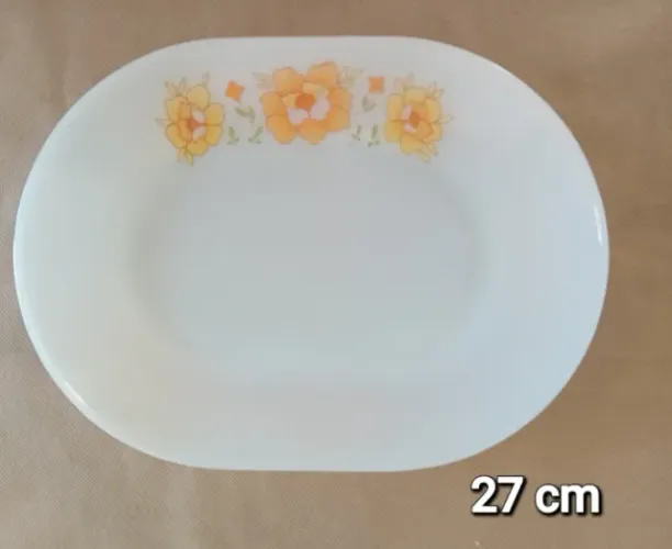 Travessa termorey antiga opaline 27 cm - LER ANÚNCIO