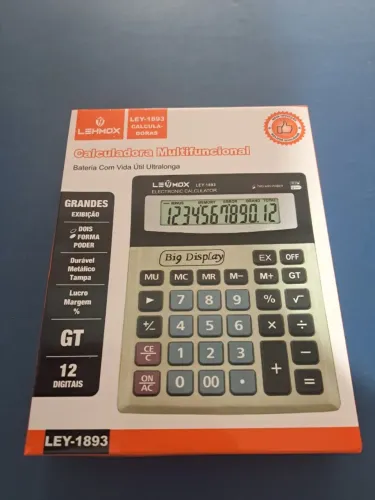 CALCULADORA MULTIFUNCIONAL COM BATERIA ULTRALONGA LEHMOX NOVO LACRADO FRETE PARA MACEIÓ