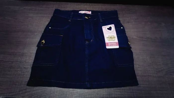 Saia Jeans tamanho médio 