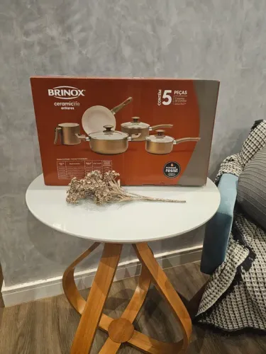 Jogo de Panelas Antares Fendi com 5 Peças - BRINOX - NOVA - R$ 400,00