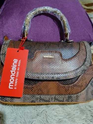 Bolsa de Ombro Mondain - Marrom - Nova