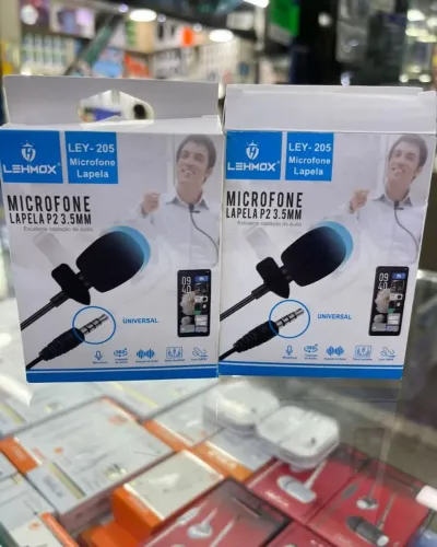Microfone Lapela Com Fio P2 3.5mm LEHMOX LEY-205