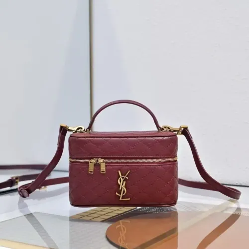 Bolsa Baú YSL Vinho Original semi nova 