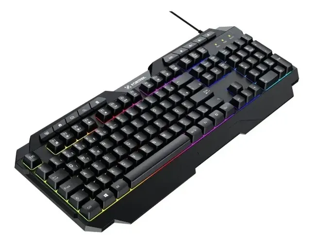 Teclado Gamer Fortrek Shortcut, Rainbow, Abnt2 Membrana Loja Coimbra Computadores Entrega