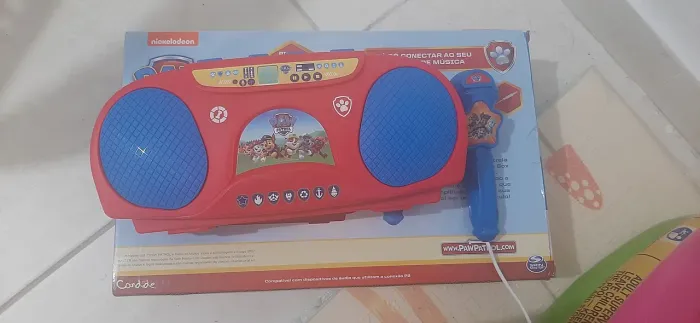 Caixa de som bombox patrulha canina