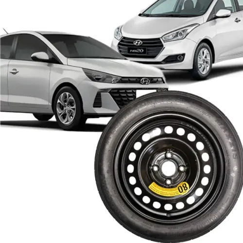 Roda Estepe Fino Hyundai T125/80D15 4 Furos