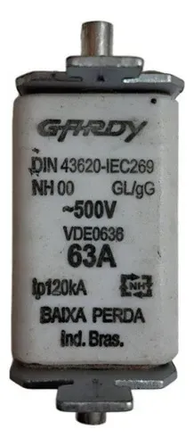 Fusível Gardy 63a 500v Nh00