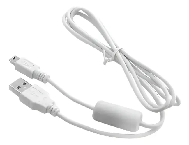 Cabo Dados Usb Mini Usb Com Filtro Câmera Canon 1,2m Cinza