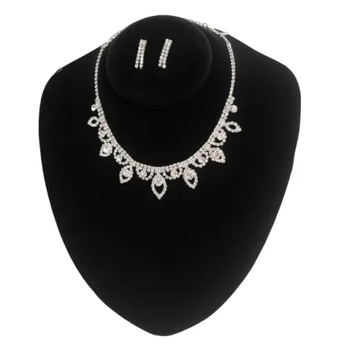 Conjunto Colar Brinco Noiva Madrinha Debutante Mãe da Noiva Festa