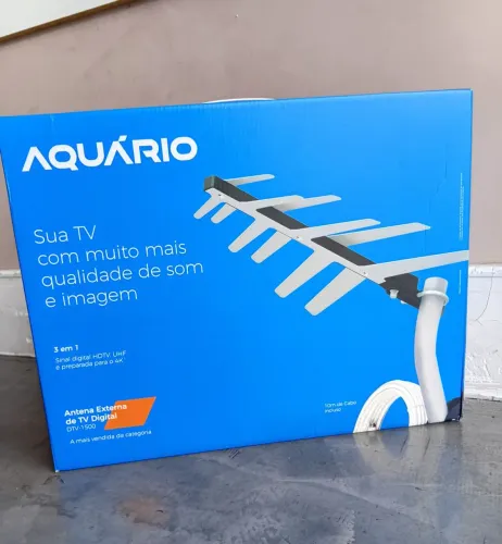 Antena Externa de TV Digital Aquário DTV-1500