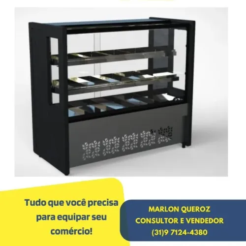 Balcão Estufa 1,25M Polar Novo 110/220V