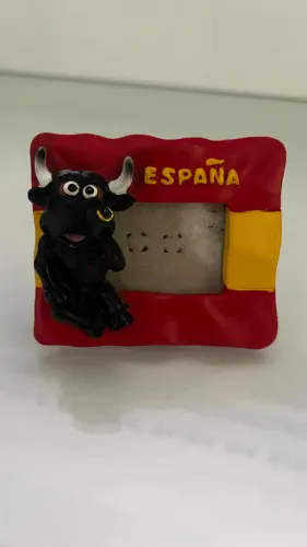 Porta-Retrato Souvenir Espanha Touro Olé - Lembrança Viagem