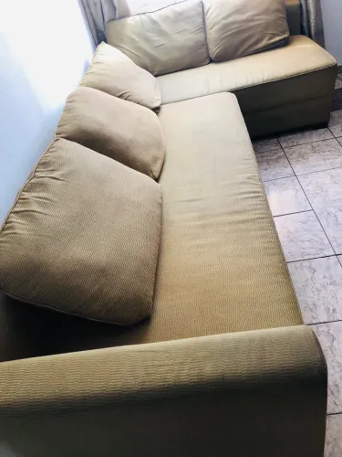 Sofá de canto chaise espaçoso de tecido 2m x 1.60 x90larg
