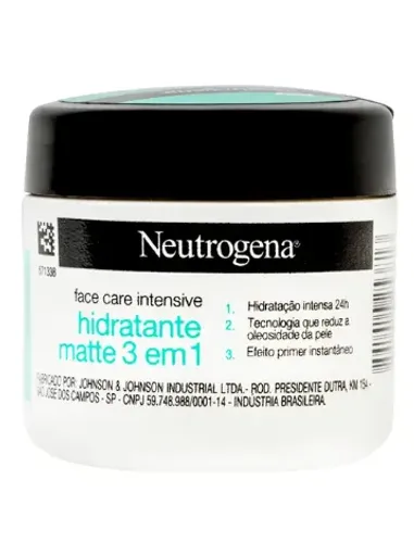 Duas unidades Neutrogena Face Care Matte 3 Em 1 - Hidratante Facial 100g De 