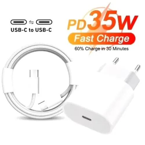 Carregador Turbo 35W iPhone USB C Original Fonte PD Carregador iPhone 15 iPhone 16 iPhone 