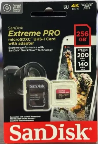 Cartão de memória SanDisk Extreme Pro 256GB
