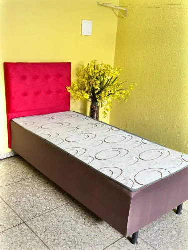 Cama Box Solteiro com Cabeceira