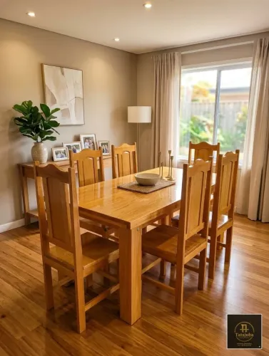 Mesa de jantar em madeira maciça Tatajuba