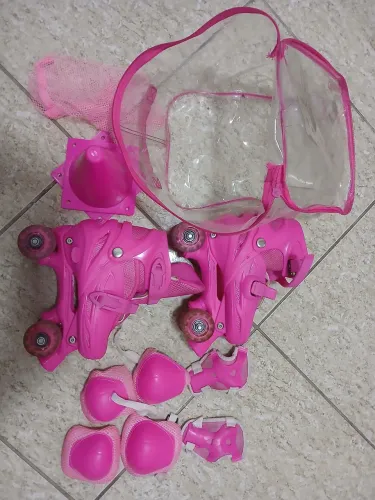 Patins Rosa - modelo Quad (34-37)