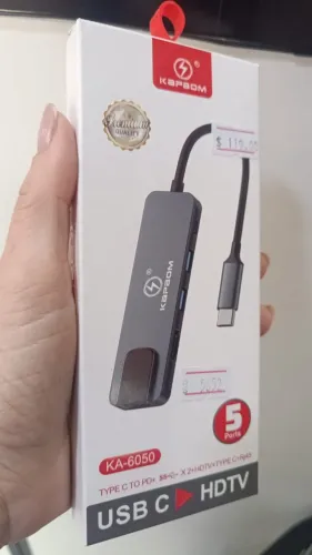 Hub Adaptador Usb-c 5 Em 1 Hdmi Ethernet Rj45 Usb Tipo C Pc Note Kapbom kA 6050 - Coimbra