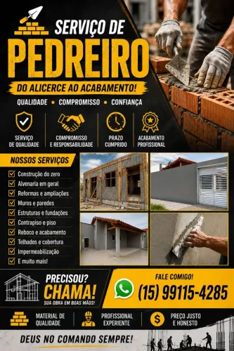 Serviço de pedreiro em geral 