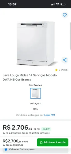 Lava louça 14 serviços 