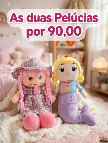 Boneca + pelúcia Sereia 